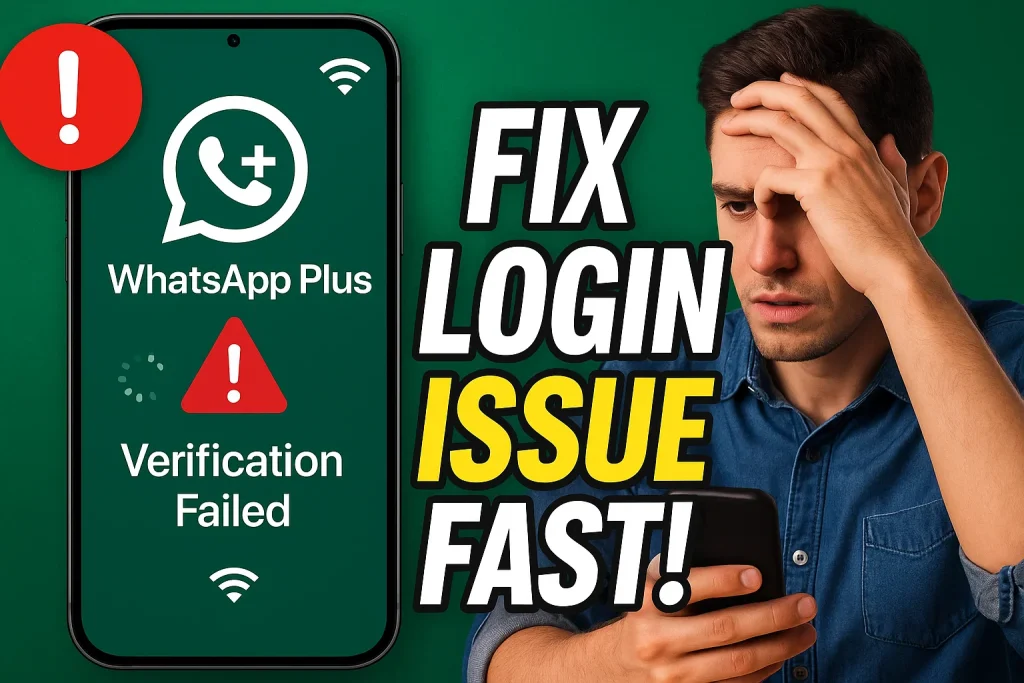 how to fix whatsapp plus login issue